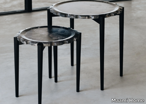 CLOCK GRIS ALVITO - Low round marble coffee table _ Maami Home