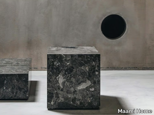 EDGE H GRIS ALVITO - Low rectangular marble coffee table _ Maami Home