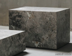 EDGE H TUNDRA GREY - Low rectangular marble coffee table _ Maami Home