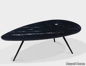 EGGE NERO MARQUINA - Low triangular marble coffee table _ Maami Home