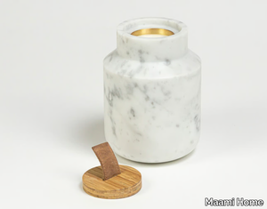 HANDLE CARRARA - Marble candle holder _ Maami Home