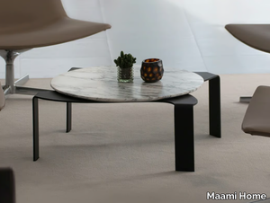 MOON ARABESCATO - Low round marble coffee table _ Maami Home