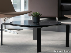 MOON NERO MARQUINA - Low round marble coffee table _ Maami Home