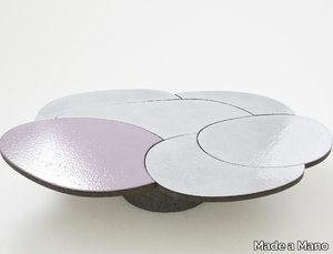 COFFEE TABLE PINK - Lava stone coffee table for living room _ Made a Mano