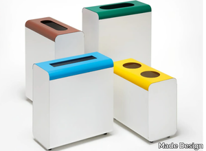 INTERLAKEN - Metal waste bin for waste sorting _ Made Design