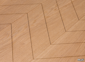 CARVING CHEVRON I - VULC. MEDIUM WHITE - Oak flooring _ Mafi