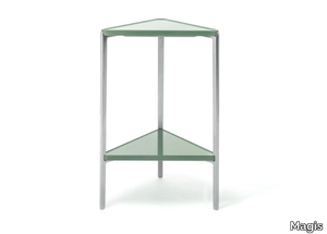 TAMBOUR - Triangular aluminium high side table _ Magis