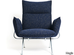 OFFICINA - Fabric armchair with removable cover with armrests _ Magis