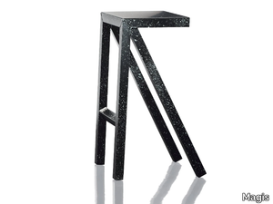 BUREAURAMA - High aluminium stool with footrest _ Magis