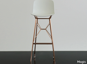 TROY - High polypropylene stool with back _ Magis