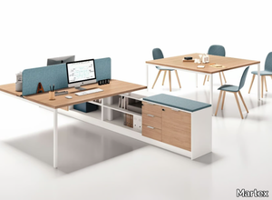 AGILE - Rectangular wooden office desk _ Martex