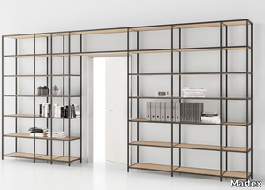 BIBLOS GRID - Open Modular aluminium and wood office shelving _ Martex