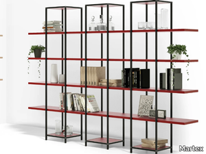 BIBLOS TOWER - Open Modular aluminium and wood office shelving _ Martex