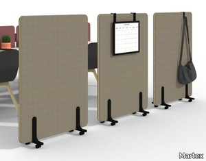 NUCLEO - Mobile fabric office screen with casters _ Martex