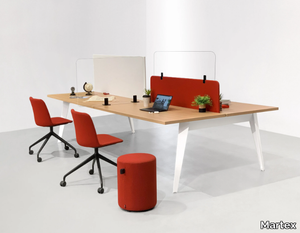 PIGRECO - Multiple office desk with sound absorbing screens _ Martex