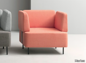 NUCLEO - Fabric armchair with armrests _ Martex