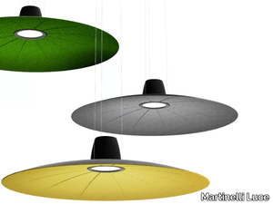 LENT - Acoustic dimmable fabric pendant lamp _ Martinelli Luce