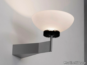 OLYMPIC - Dimmable glass and aluminium wall lamp _ Martinelli Luce