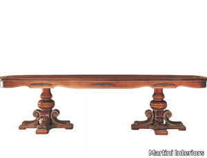 CARY - Extending solid wood dining table _ Martini Interiors