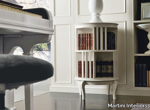 INCONTRI - Open swivel wooden bookcase _ Martini Interiors