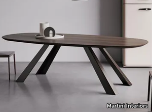 PAUL - Oval wooden table _ Martini Interiors