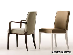 Natalie - Leather chair with armrests _ Martini Interiors