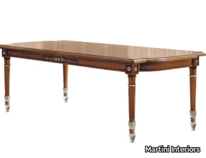 EMOZIONI - Low rectangular walnut coffee table _ Martini Interiors