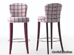 Olivia - High fabric stool with footrest _ Martini Interiors