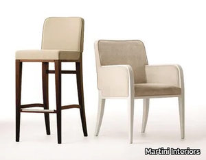 Natalie - High leather stool with back _ Martini Interiors