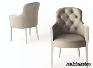 Olivia - Tufted fabric easy chair with armrests _ Martini Interiors