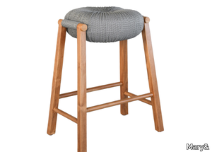 FLOAT - Teak stool with footrest _ Mary&