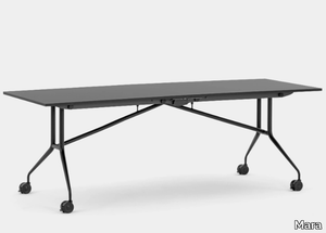 ARGO LIBRO - Folding rectangular table with castors _ Mara