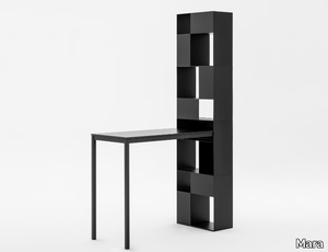 B302 DESK - Steel bookcase with secretary desk _ Mara