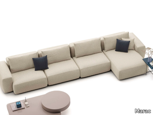 MISTRAL - Sectional fabric sofa with chaise longue _ Marac