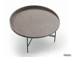 PLAZA - Round wood veneer coffee table _ Marac