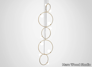 DROPS CLUSTER 5 - LED handmade brass pendant lamp _ Marc Wood Studio