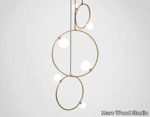 DROPS CLUSTER 3 - LED handmade brass pendant lamp _ Marc Wood Studio