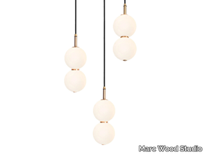 ECHO CLUSTER 3 - LED brass pendant lamp _ Marc Wood Studio