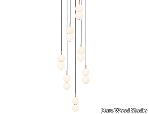 ECHO CLUSTER 7 - LED brass pendant lamp _ Marc Wood Studio