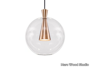 CONE - LED brass and glass pendant lamp _ Marc Wood Studio