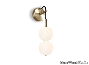 ECHO 2 - LED brass and glass wall lamp _ Marc Wood Studio