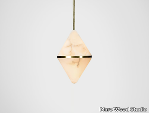 GEM - LED alabaster pendant lamp _ Marc Wood Studio