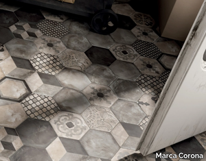 TERRA - ANTRACITE - Full-body porcelain stoneware wall/floor tiles _ Marca Corona