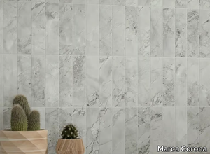 MINIATURE SCULTOREA FOAM GREY - Porcelain stoneware wall tiles with marble effect _ Marca Corona