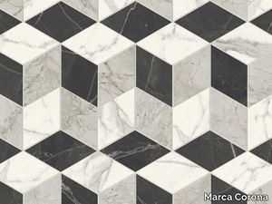 SCULTOREA MIX COLD - Porcelain stoneware wall/floor tiles with marble effect _ Marca Corona