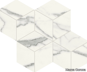 SCULTOREA STATUARIO VENA ARGENTO - Porcelain stoneware mosaic _ Marca Corona