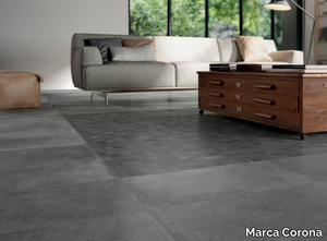 STAGE DARK - Porcelain stoneware flooring with concrete effect _ Marca Corona