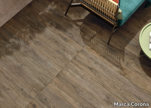 FIEMME BROWN - Indoor/outdoor porcelain stoneware flooring with wood effect _ Marca Corona