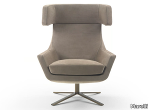 JOY WINGBACK - Armchair with headrest with 4-spoke base _ Marelli