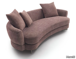 JEFF - Curved 3 seater fabric sofa _ Marelli